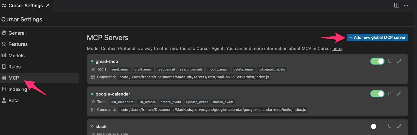 Configuring MadKudu MCP